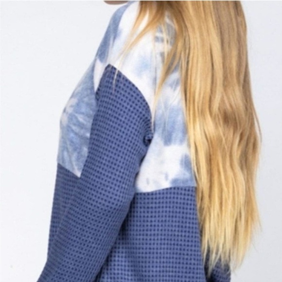 Cowl neck tie Dye sweater Ladies Long Sleeve Blouse - Picture 3 of 5